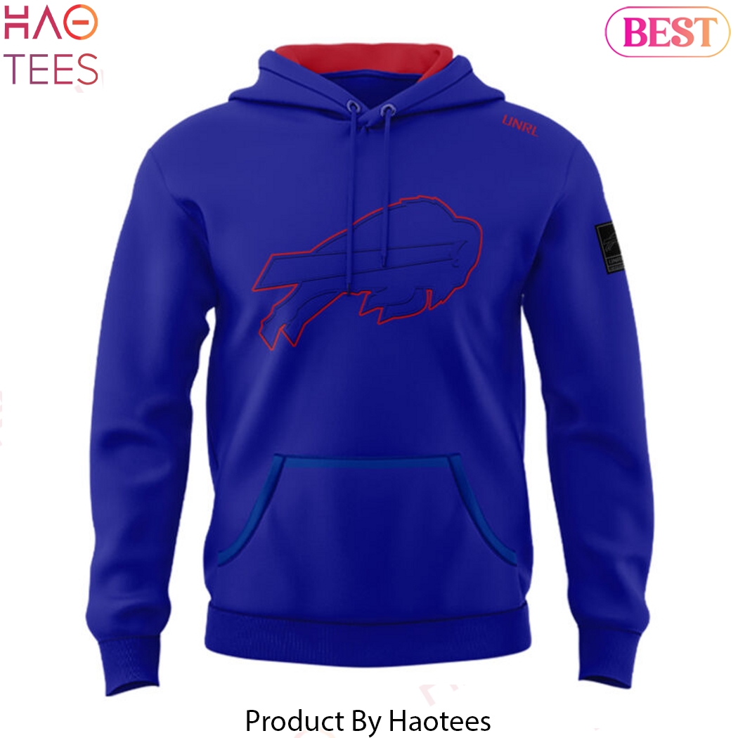UNRL x Buffalo Bills Crossover Special Design Hoodie - Blue UNRL x Buffalo Bills Crossover Special Design Hoodie - Blue