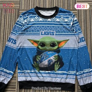 Yoda NFL Detroit Lions Ugly Christmas Sweater