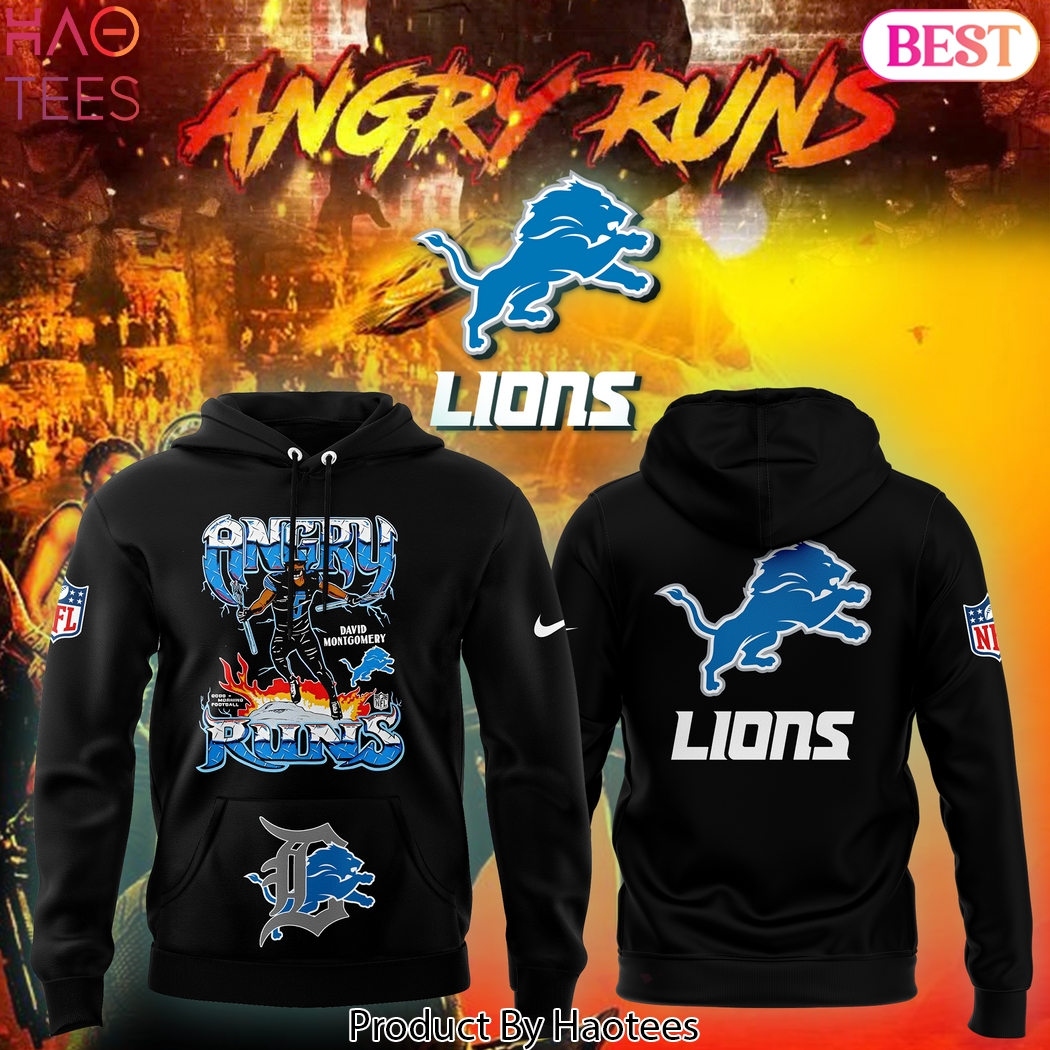 2024 Angry Runs David Montgomery Detroit Lions Hoodie 2024 Angry Runs David Montgomery Detroit Lions Hoodie
