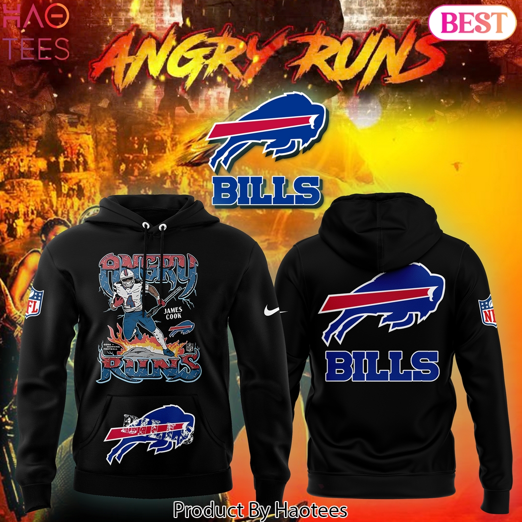 2024 Angry Runs James Cook Buffalo Bills Hoodie 2024 Angry Runs James Cook Buffalo Bills Hoodie