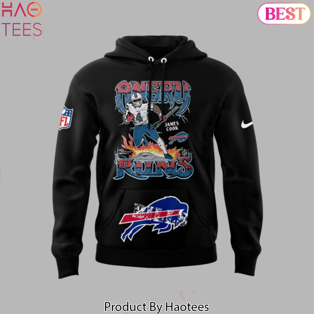 2024 Angry Runs James Cook Buffalo Bills Hoodie 2024 Angry Runs James Cook Buffalo Bills Hoodie