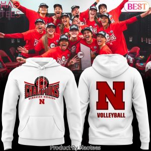 2024 Big Ten Nebraska Huskers Women Volleyball Regular Season Champions Hoodie – White