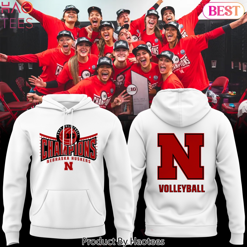 2024 Big Ten Nebraska Huskers Women Volleyball Regular Season Champions Hoodie - White 2024 Big Ten Nebraska Huskers Women Volleyball Regular Season Champions Hoodie - White