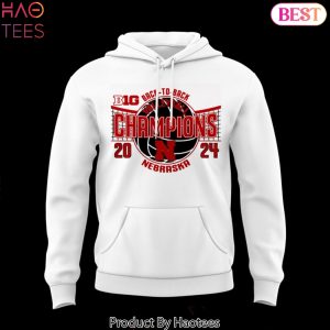 2024 Big Ten Nebraska Huskers Women Volleyball Regular Season Champions Hoodie – White