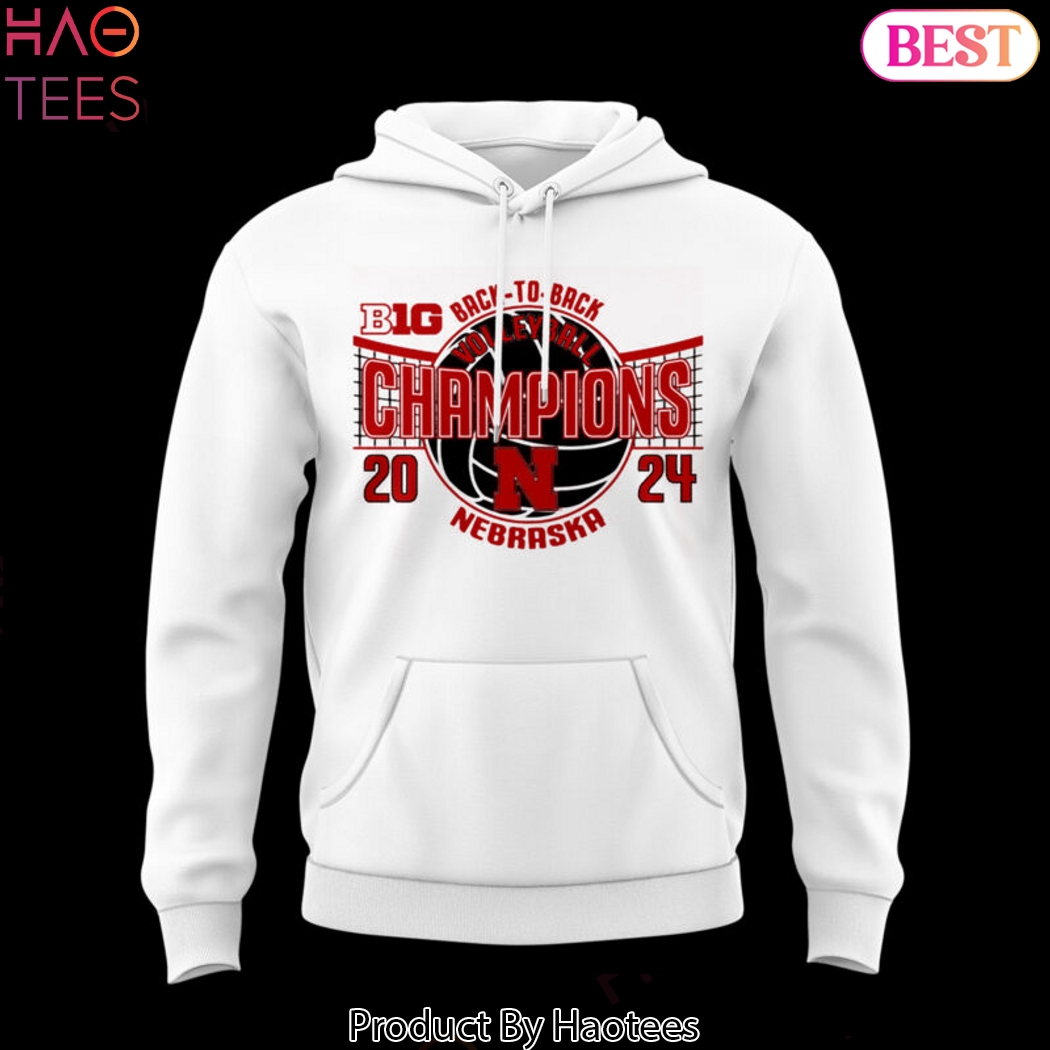 2024 Big Ten Nebraska Huskers Women Volleyball Regular Season Champions Hoodie - White 2024 Big Ten Nebraska Huskers Women Volleyball Regular Season Champions Hoodie - White