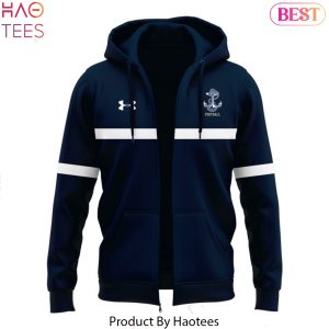 2025 Navy Midshipmen Football Design Zip Hoodie