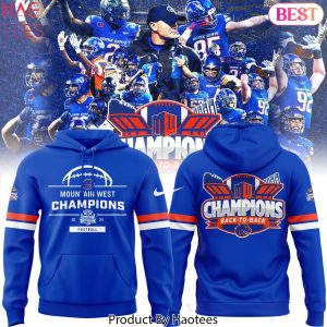 Boise State Broncos 2024 Mountain West Conference Champions Back To Back Hoodie