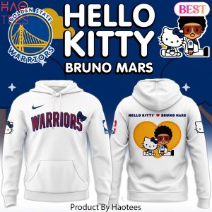 Bruno Mars And Hello Kitty & Golden State Warriors Hoodie