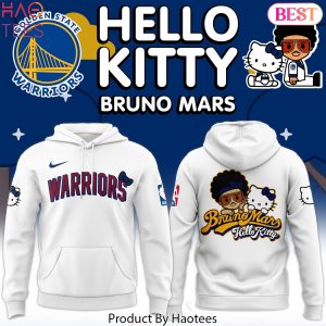 Bruno Mars And Hello Kitty x Golden State Warriors Hoodie