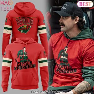 Captain Spurgeon Minnesota Wild Design Red Hoodie