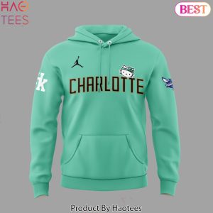 Charlotte Hornets Basketball x Hello Kitty Design Hoodie