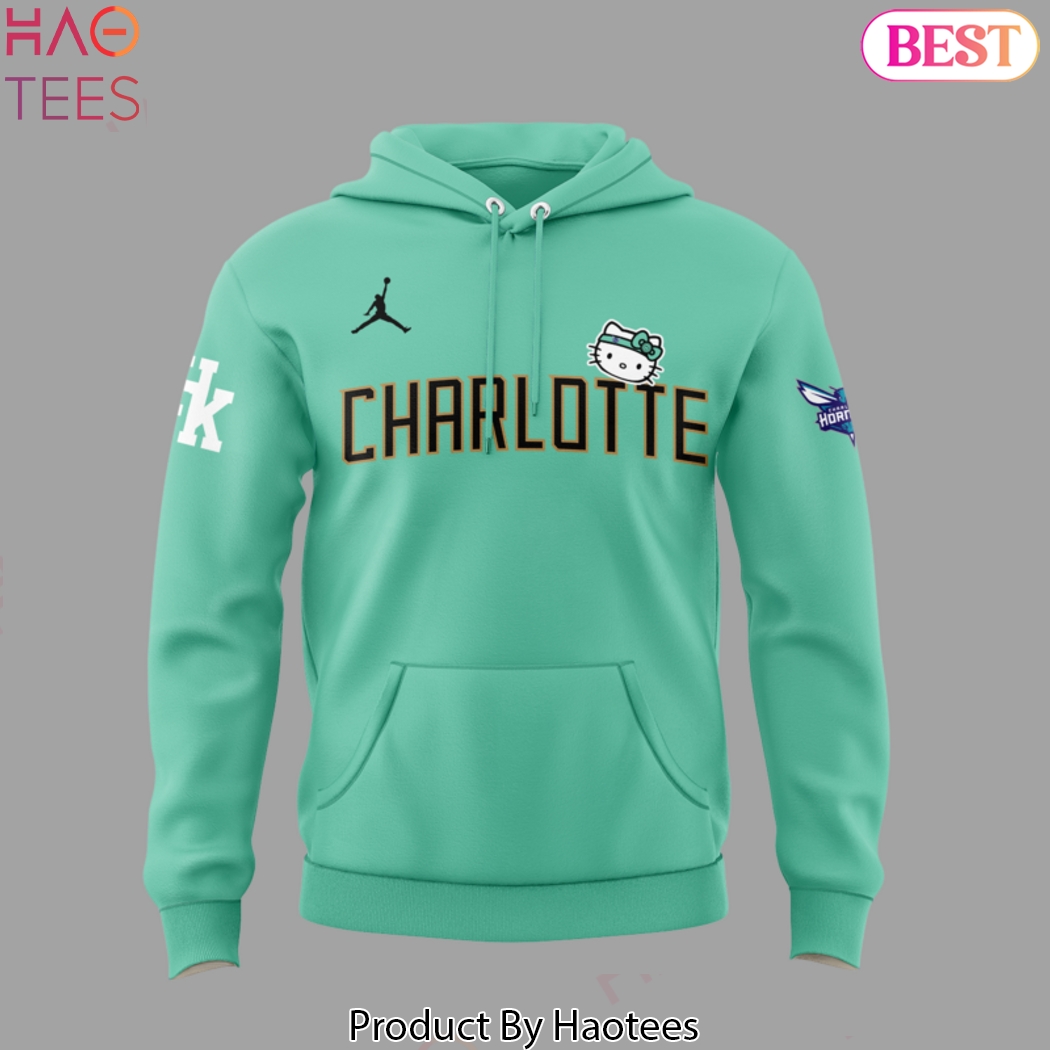 Charlotte Hornets Basketball x Hello Kitty Design Hoodie Charlotte Hornets Basketball x Hello Kitty Design Hoodie