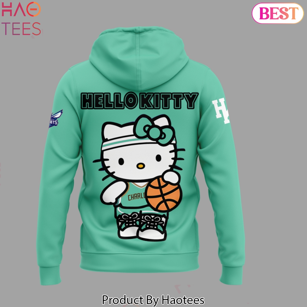 Charlotte Hornets Basketball x Hello Kitty Design Hoodie Charlotte Hornets Basketball x Hello Kitty Design Hoodie
