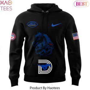 Dark Mode SMU Mustangs Football Logo Hoodie