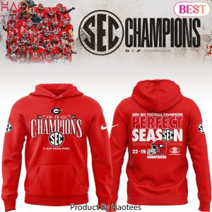 Georgia Bulldogs SEC Football Conference Champions Perfect Season Design Hoodie