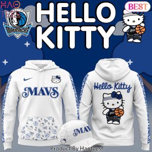 Hello Kitty Dallas Mavericks Design Hoodie – White