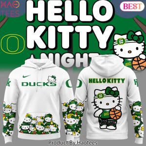Hello Kitty x Oregon Ducks Women Basketball Design Hoodie