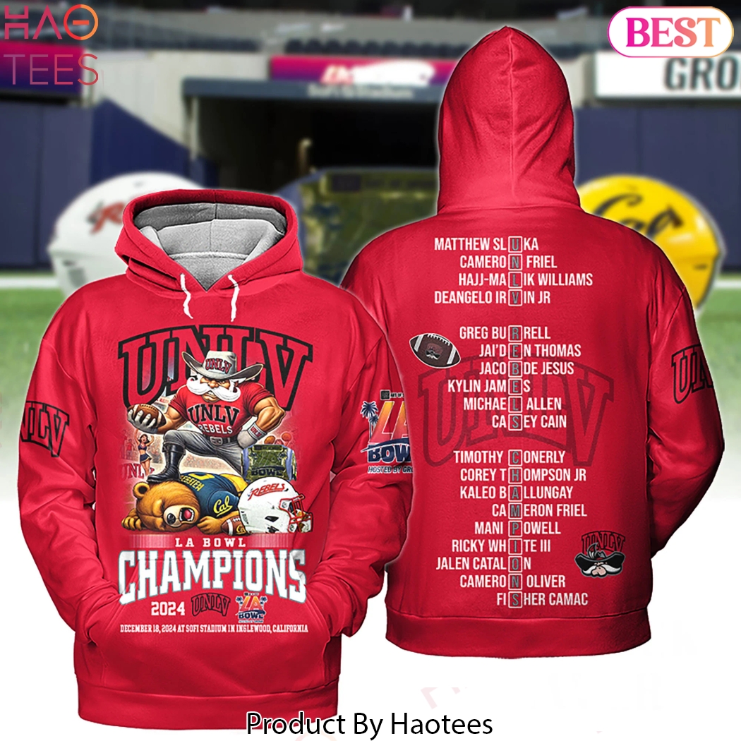 LA Bowl Champions 2024 UNLV Rebels Design Hoodie LA Bowl Champions 2024 UNLV Rebels Design Hoodie