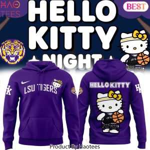 LSU Tigers Hello Kitty Basketball Logo Design Hoodie