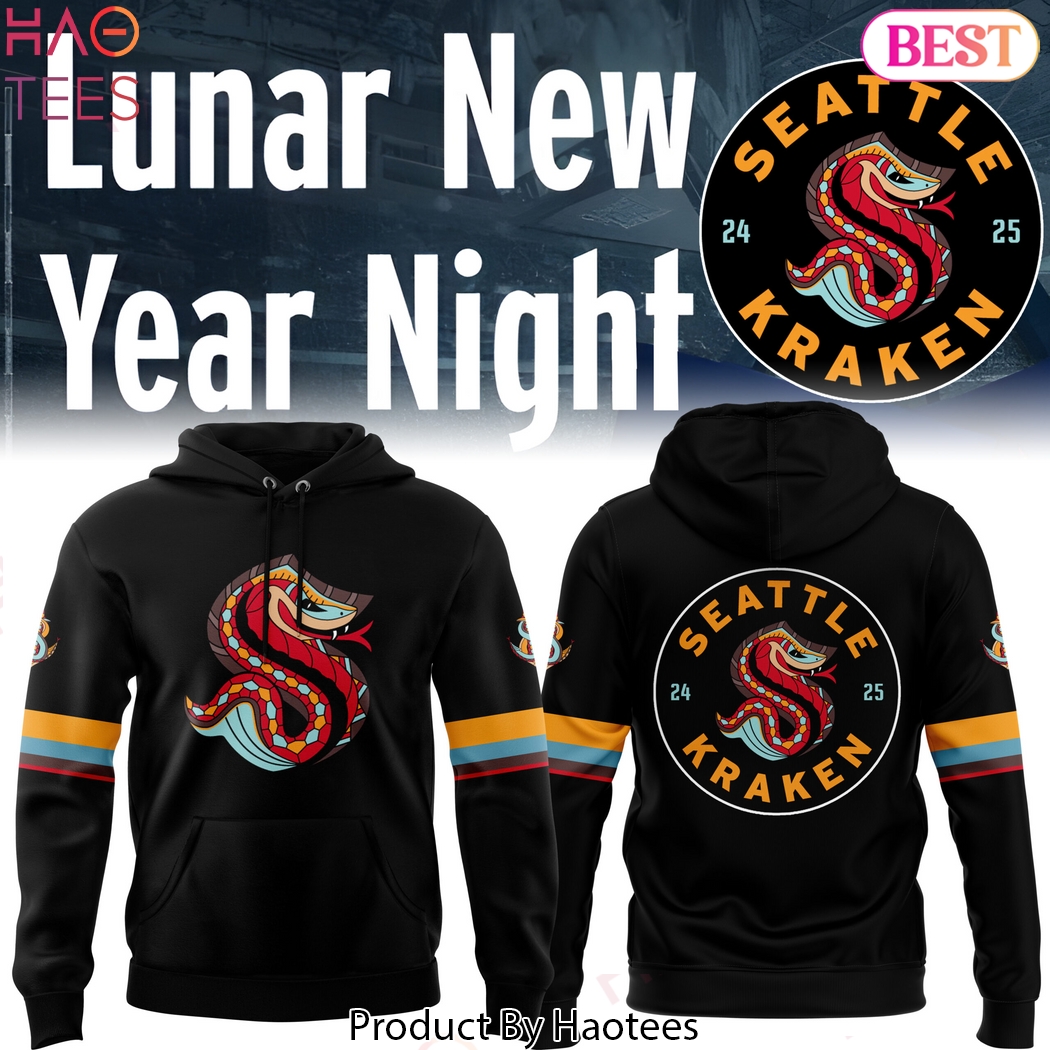 Lunar New Year Night Seattle Kraken Black Hoodie Lunar New Year Night Seattle Kraken Black Hoodie