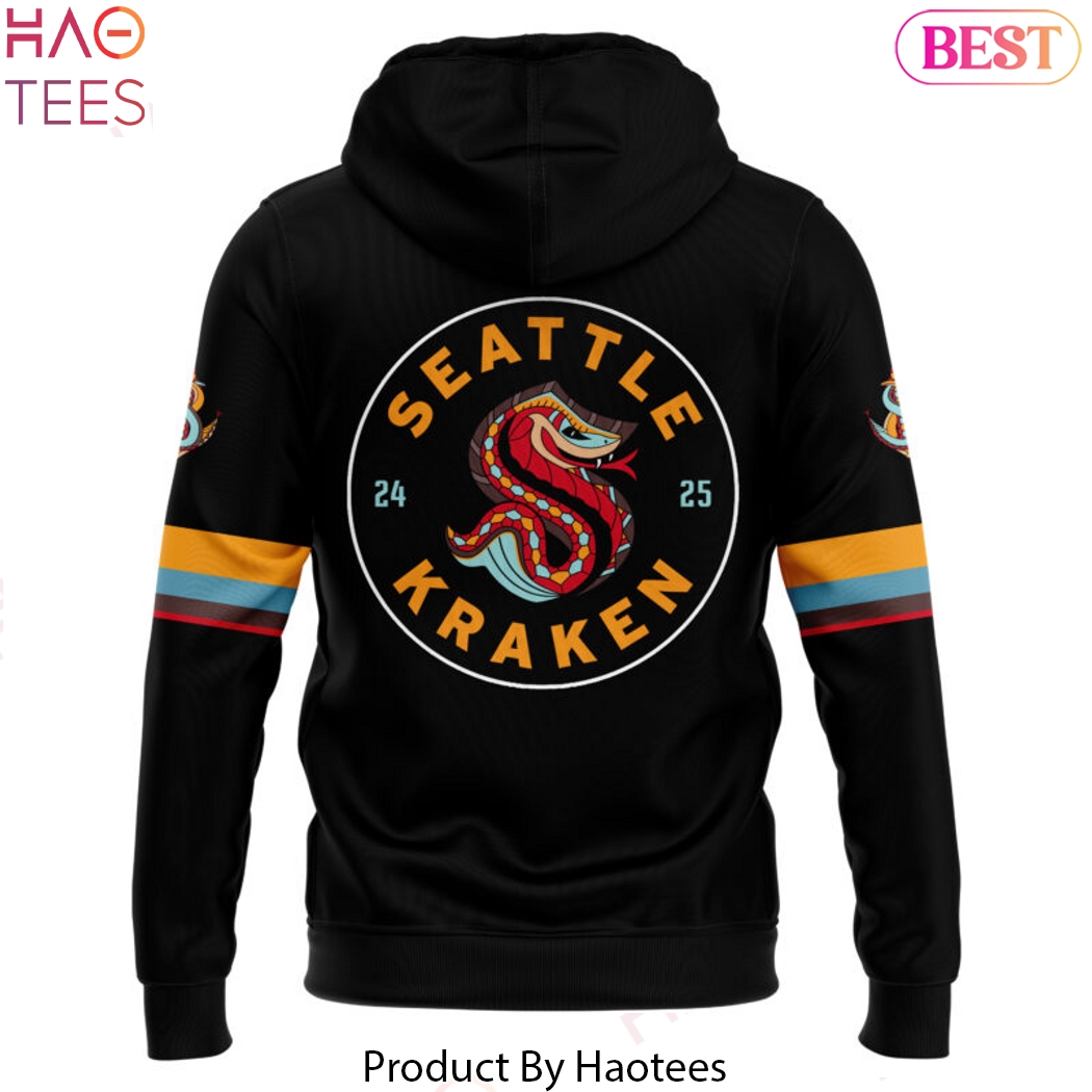 Lunar New Year Night Seattle Kraken Black Hoodie Lunar New Year Night Seattle Kraken Black Hoodie