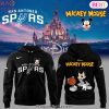 Mickey Mouse San Antonio Spurs Design Pink Hoodie