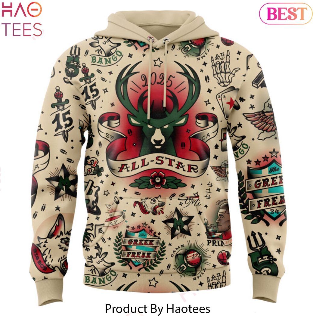 Milwaukee Bucks 2025 All-Star The Greek Freak Design Hoodie Milwaukee Bucks 2025 All-Star The Greek Freak Design Hoodie
