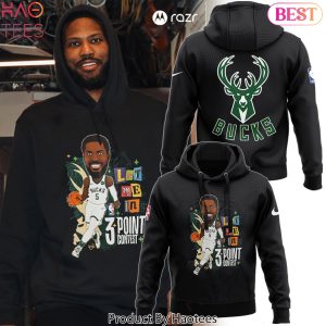 Milwaukee Bucks Malik Beasley  Basketball Hoodie – Black