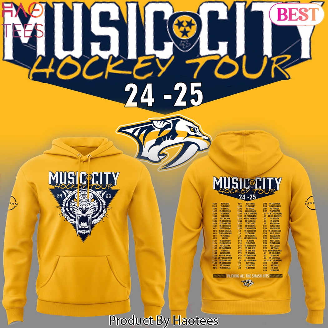 Music City Hockey Tour Nashville Predators Design Hoodie Music City Hockey Tour Nashville Predators Design Hoodie