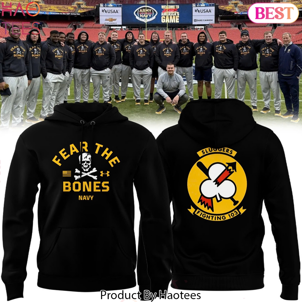 Navy Midshipmen Sluggers 103 Fear The Bones Hoodie Navy Midshipmen Sluggers 103 Fear The Bones Hoodie