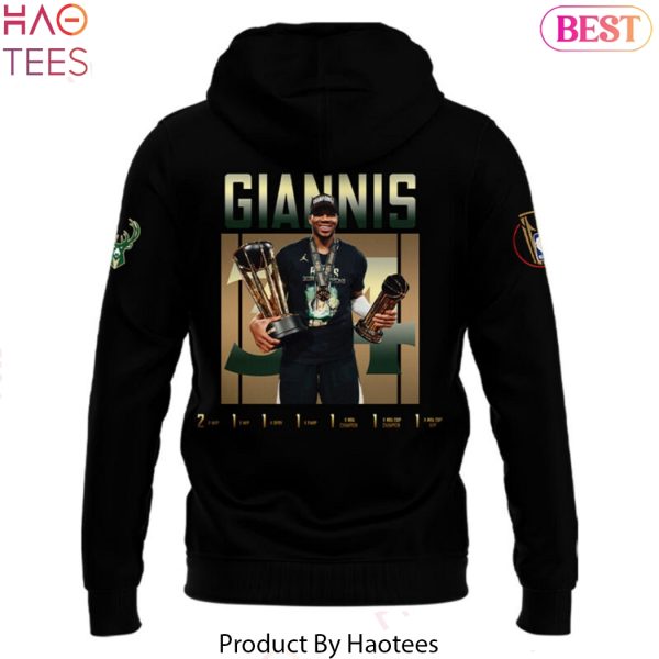 NBA CUP Champions Milwaukee Bucks Basketball Giannis Antetokounmpo Design Hoodie