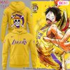 One Piece x Los Angeles Lakers Hoodie – Gold