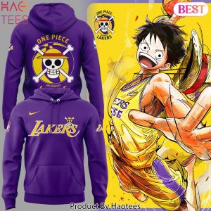 One Piece x Los Angeles Lakers Purple Hoodie