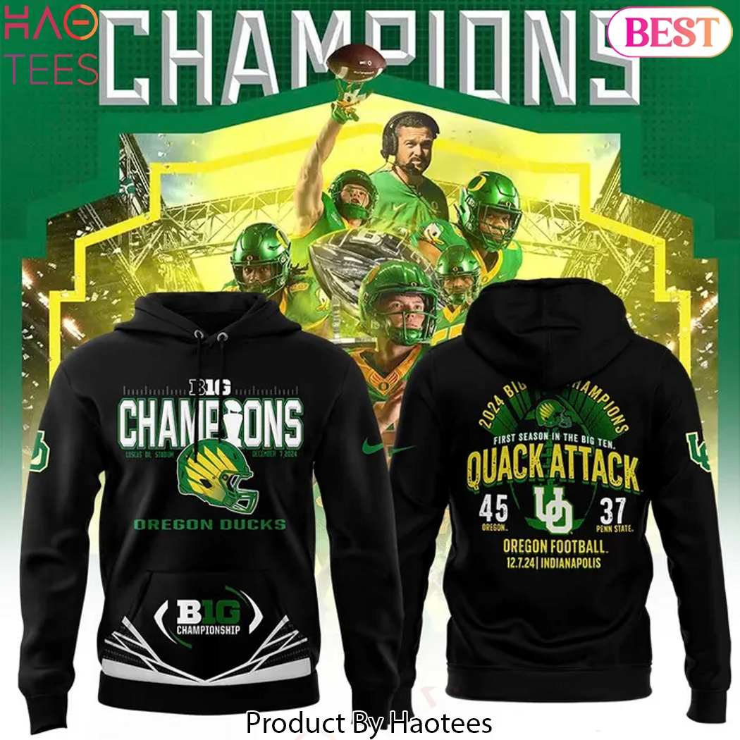 Oregon Ducks - First Season In The Big Ten Quack Attrack Hoodie Oregon Ducks - First Season In The Big Ten Quack Attrack Hoodie