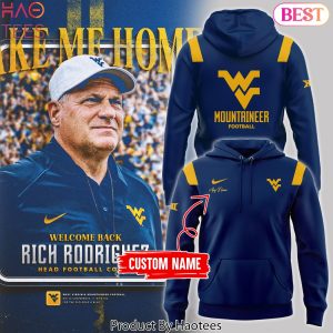 Personalized West Virginia Mountaineers Football Coach Rich Rodriguez Hoodie