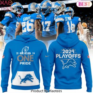 Play Offs 2024 Detroit Lions One Pride Special Logo Hoodie – Blue