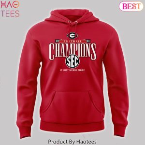 SEC Football Conference Champions Georgia Bulldogs Design Hoodie – Red