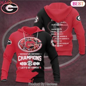 Southeastern Conference Champions 2024 Let Go Dawgs Georgia Bulldogs Hoodie