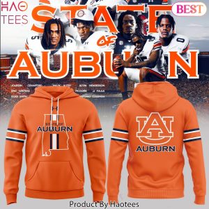 State Of Auburn Tigers Football Special Logo Hoodie – Orange