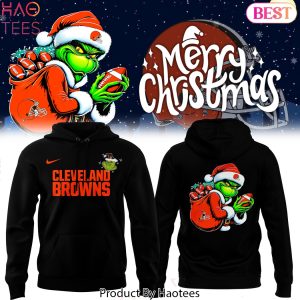 The Grinch Merry Grinchmas Cleveland Browns Black Hoodie