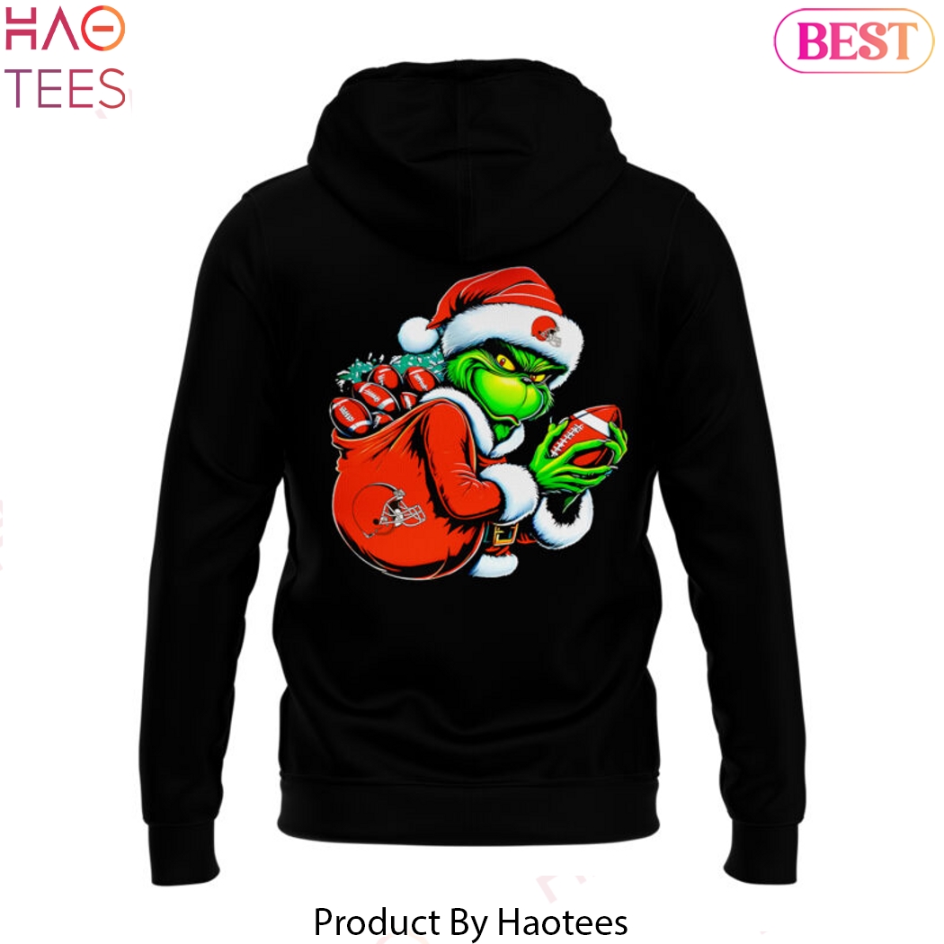The Grinch Merry Grinchmas Cleveland Browns Black Hoodie The Grinch Merry Grinchmas Cleveland Browns Black Hoodie