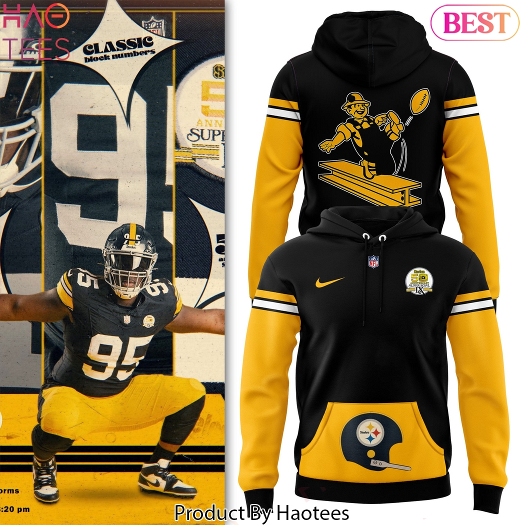 Throwback 50th Anniversary Super Bowl Pittsburgh Steelers Hoodie Throwback 50th Anniversary Super Bowl Pittsburgh Steelers Hoodie