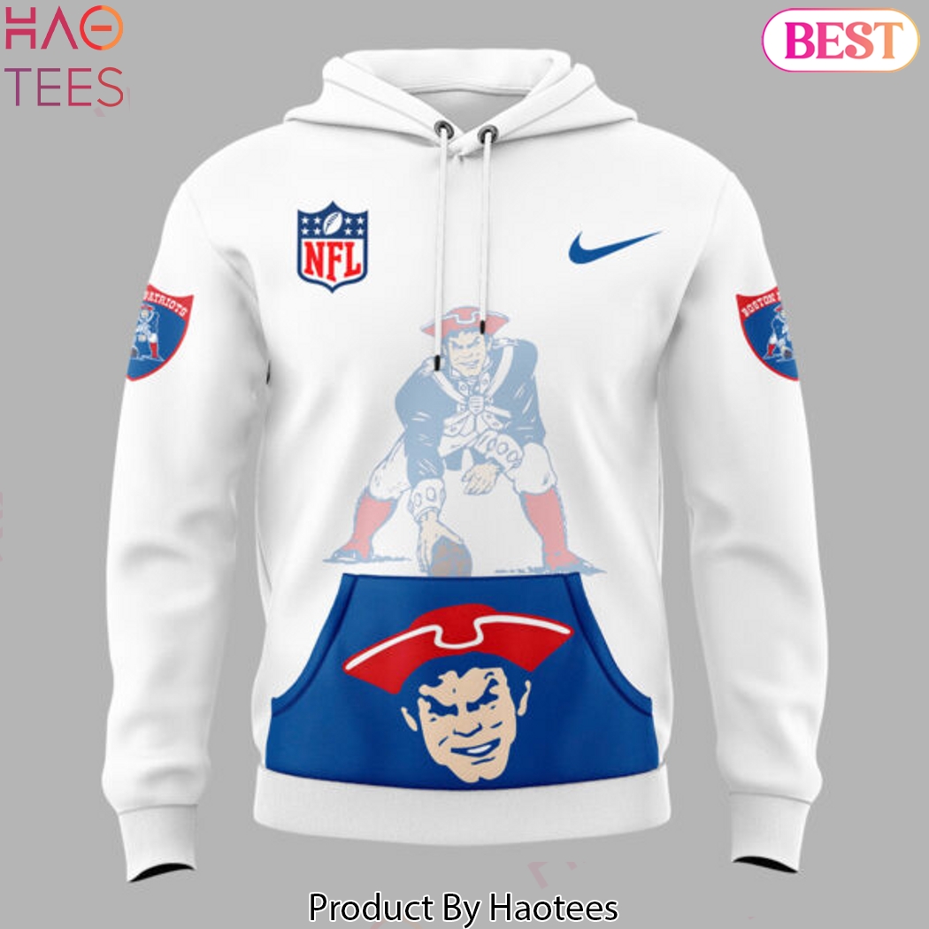 Throwback Threads New England Patriots Hoodie - White Throwback Threads New England Patriots Hoodie - White