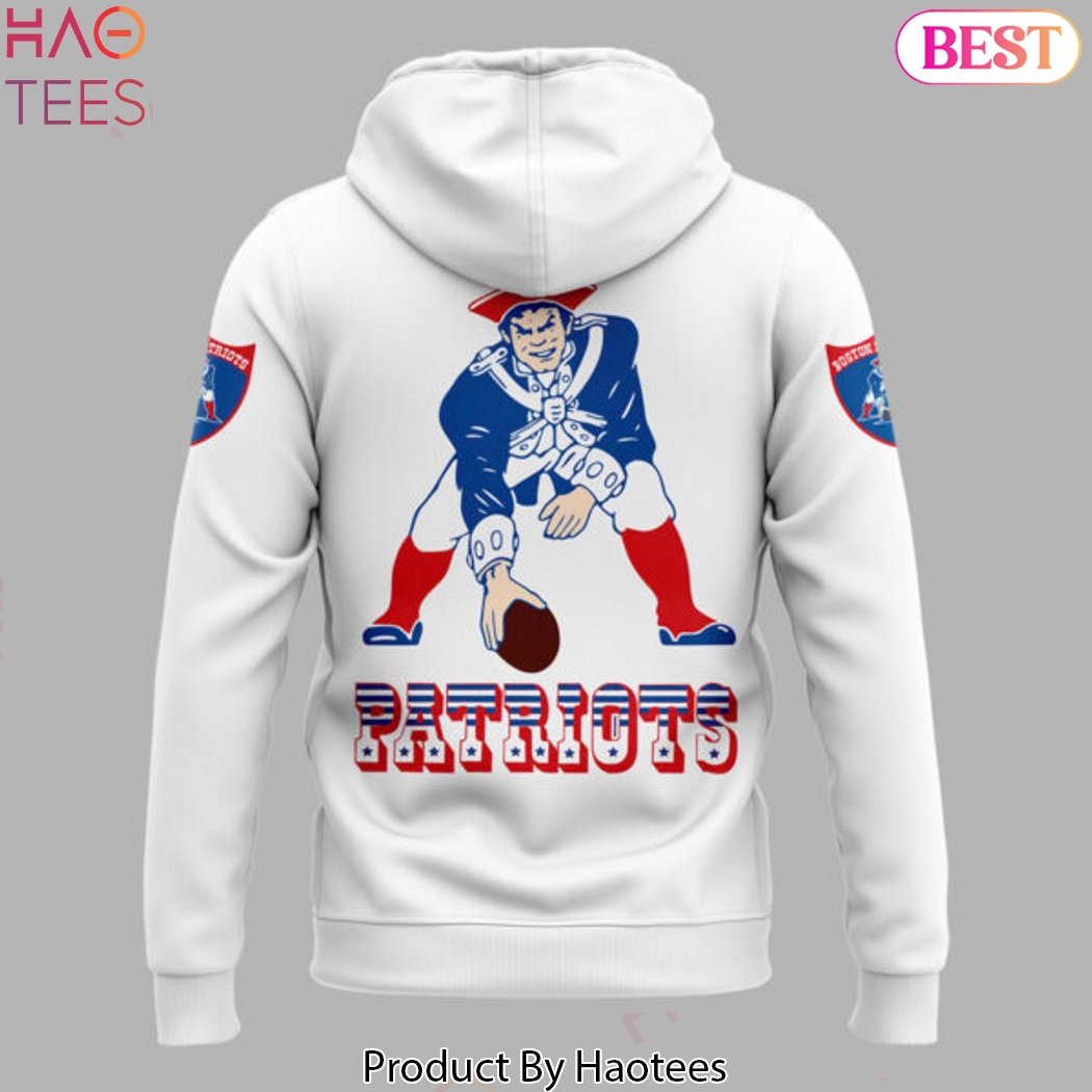 Throwback Threads New England Patriots Hoodie - White Throwback Threads New England Patriots Hoodie - White