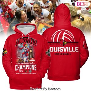 Volleyball Champions 2024 Louisville Louisville Hoodie – Red