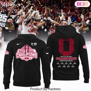 2024-25 CFP National Champions Ohio State Buckeyes Design Hoodie – Black