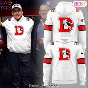 2025 Denver Broncos Logo Design White Design Hoodie