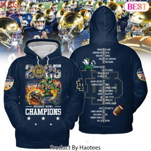 2025 Notre Dame Fighting Irish Orange Bowl Champions Design Hoodie