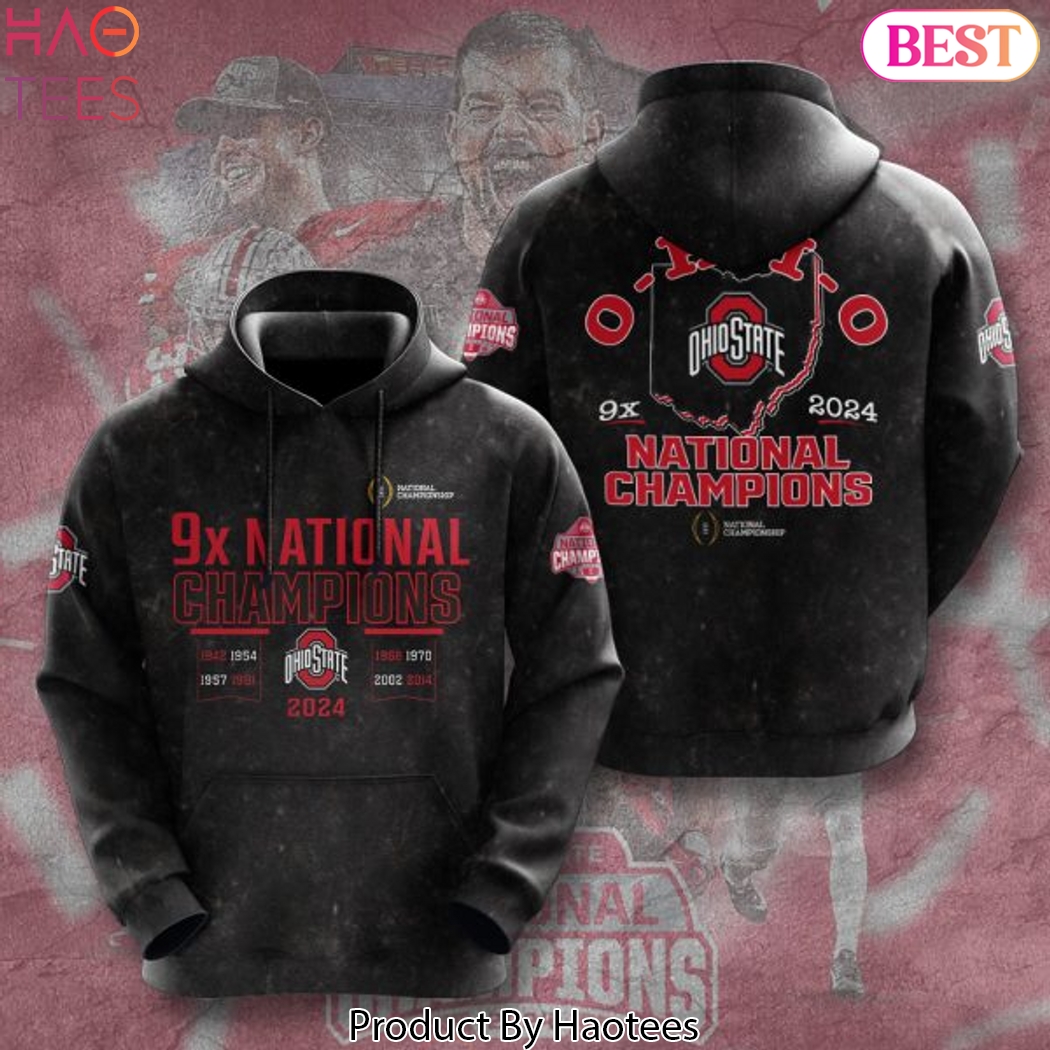 9x National Champions 2024 Ohio State Buckeyes Design Hoodie 9x National Champions 2024 Ohio State Buckeyes Design Hoodie