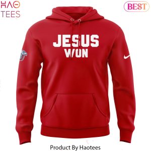Coach Jamey Chadwell Jesus Won Liberty Flames Hoodie – Red